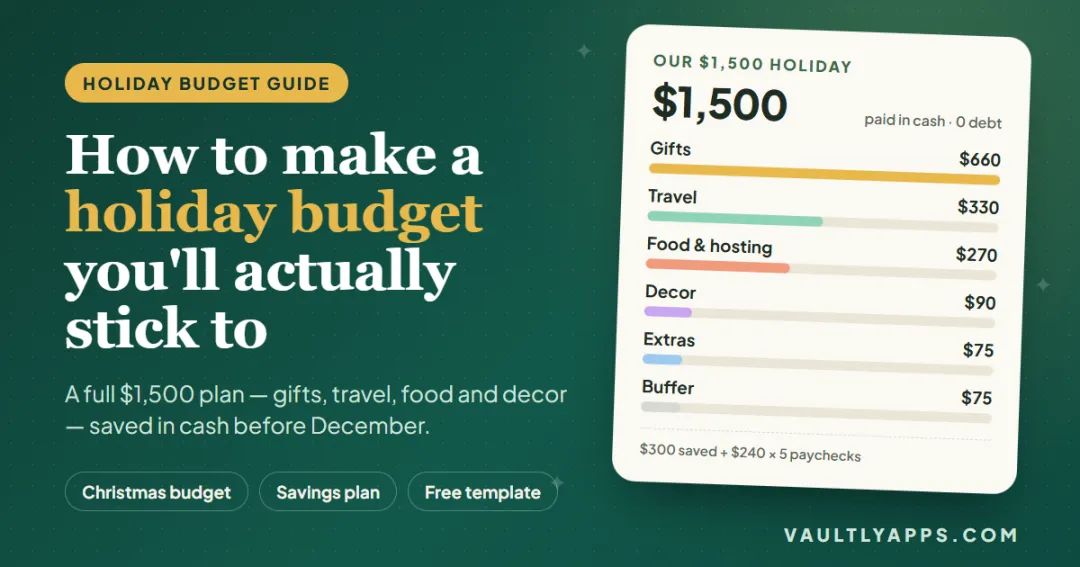 How to make a holiday budget you'll actually stick to — a $1,500 Christmas budget broken down into gifts, travel, food and decor
