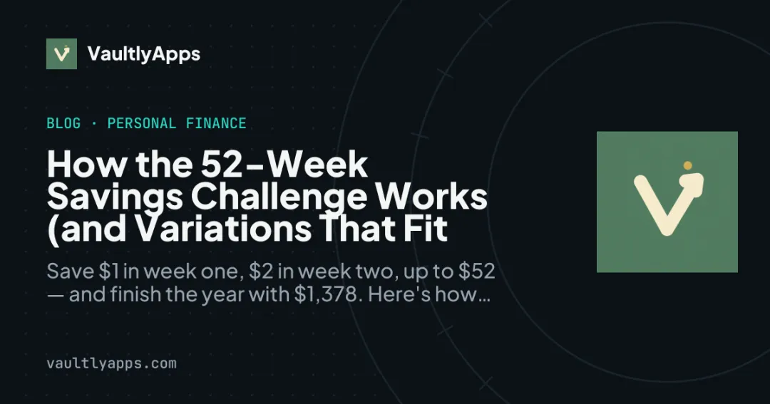 How the 52-Week Savings Challenge Works (and Variations That Fit Real Budgets)