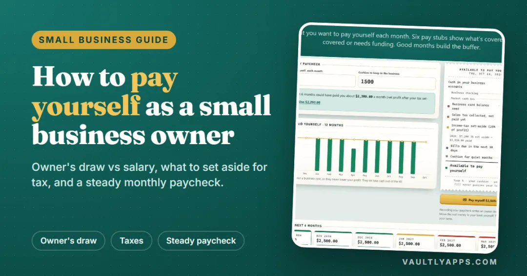 How to pay yourself as a small business owner — owner's draw, salary and a steady monthly paycheck